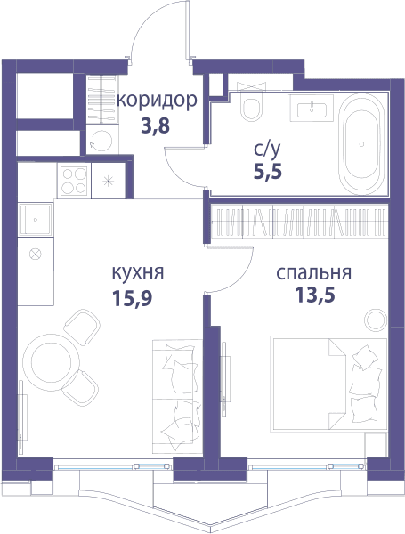 Символ, Вдохновение Москва — планировка 1