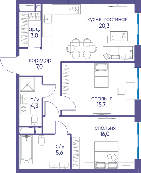 Остров, Остров.5 Москва — планировка 2