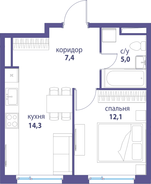 Символ, Независимость Москва — планировка 1