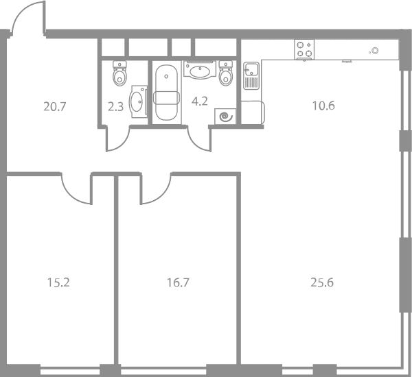 WestTower Москва — планировка 3