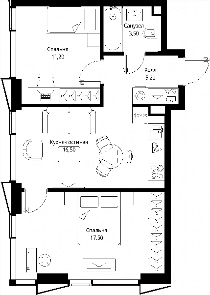 Cityzen Москва — планировка 2