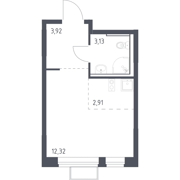 Молжаниново Москва — планировка Студия