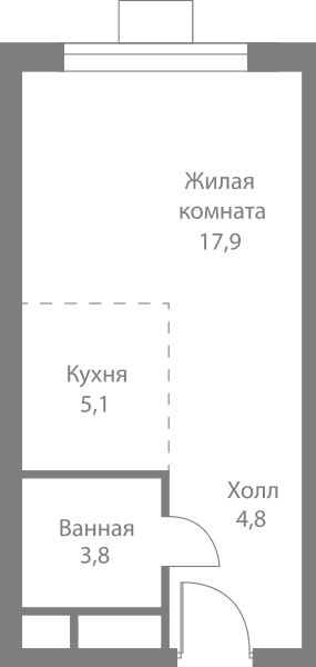 Stellar City Москва — планировка Студия