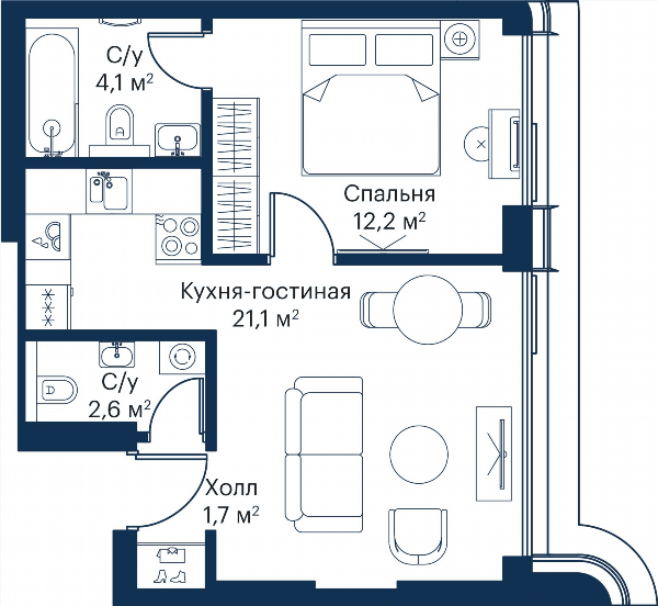 City Bay Москва — планировка 1