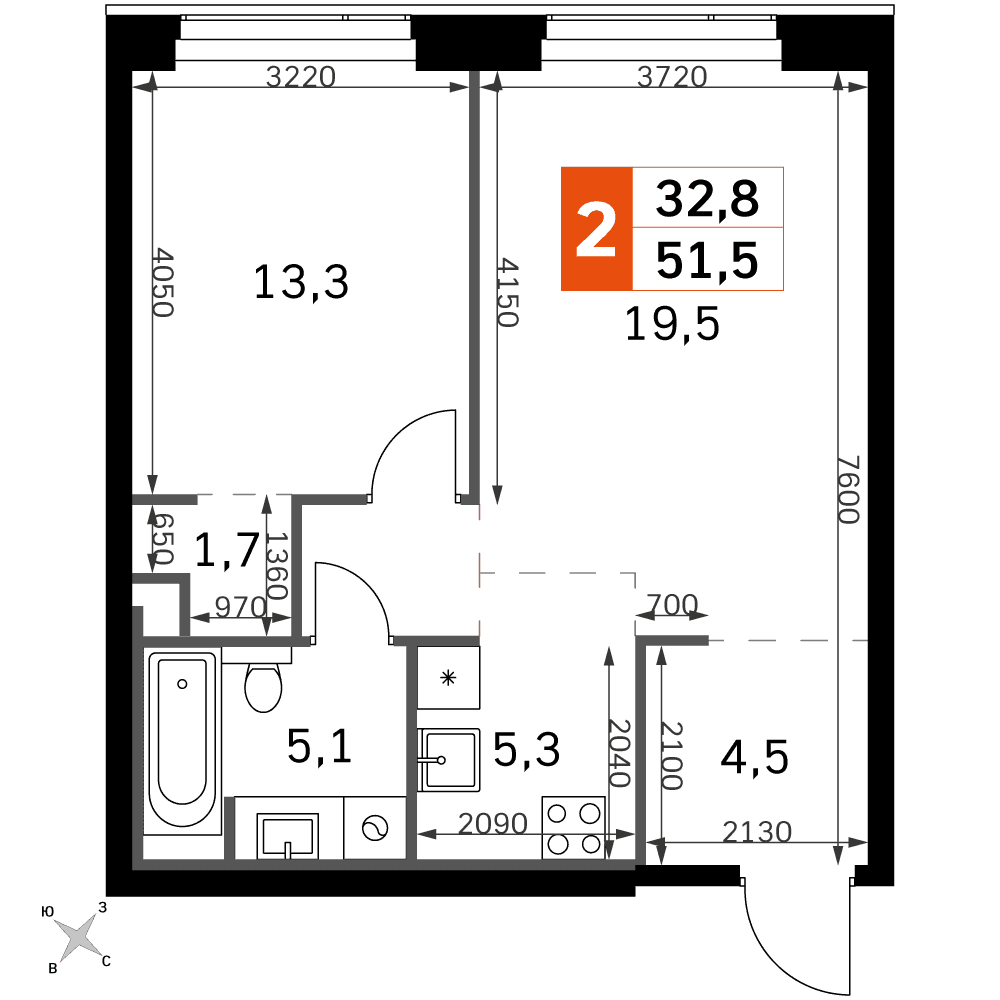 Amber City Москва — планировка 2