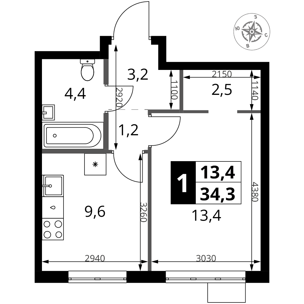 1-й Ясеневский Москва — планировка 1