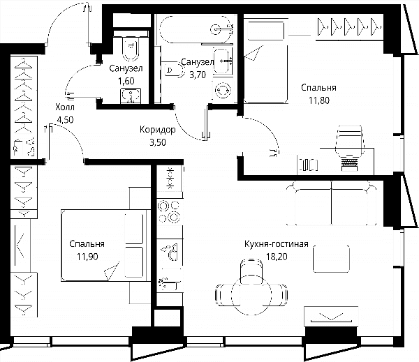 Cityzen Москва — планировка 2