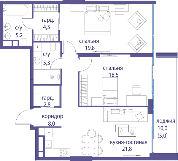 Остров, Остров.4 Москва — планировка 2