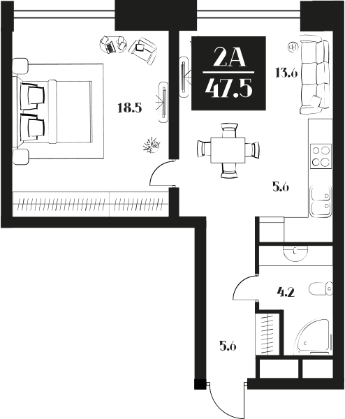 DECO Residence Москва — планировка 2