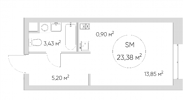 Nice loft Москва — планировка Студия