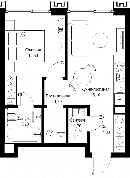 Cityzen Москва — планировка 1