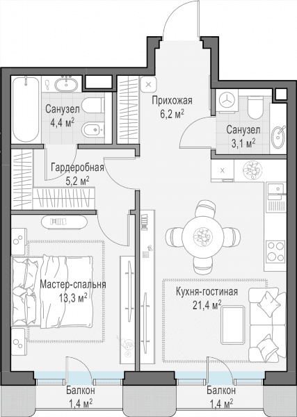 Тишинский Бульвар Москва — планировка 1
