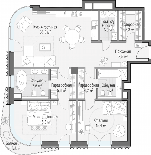 Лаврушинский Москва — планировка 2