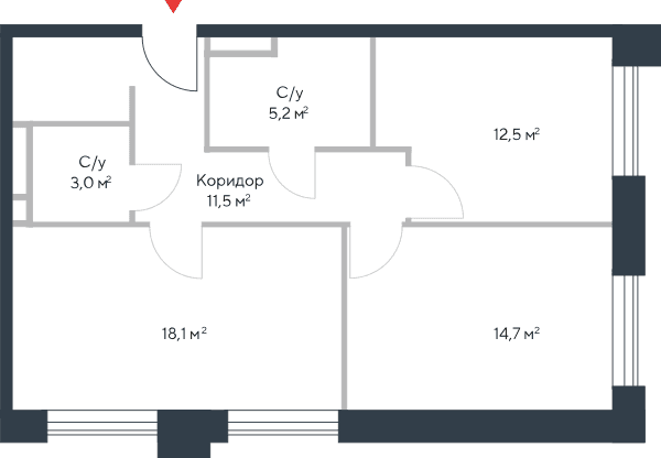Riverpark Москва — планировка 3