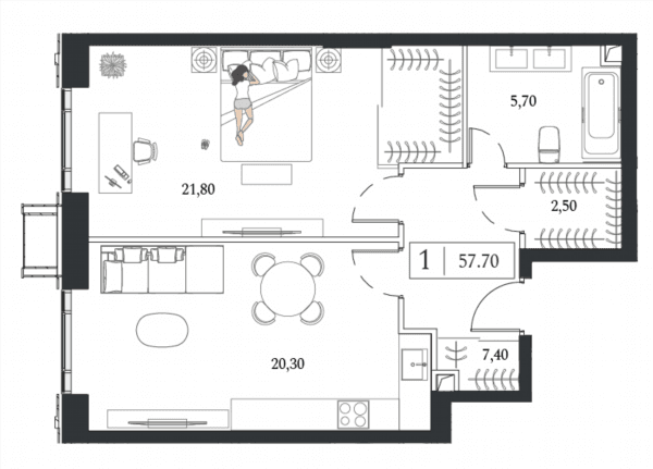 Dream Towers Москва — планировка 2