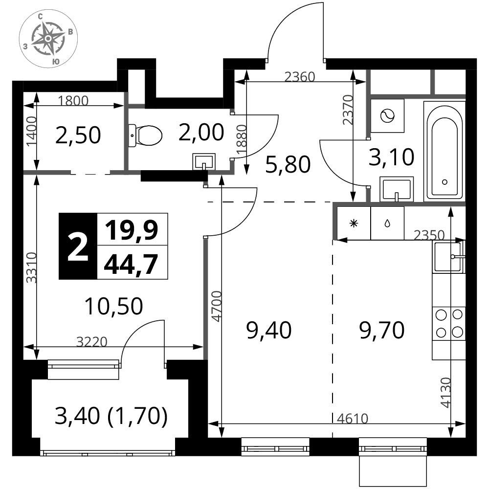 1-й Химкинский Химки — планировка 2