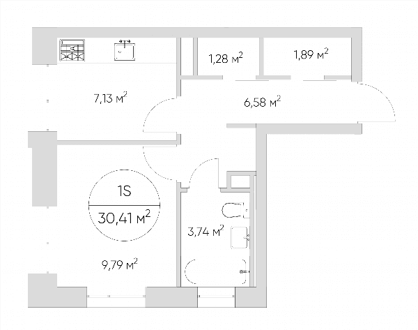 Nice loft Москва — планировка 1-комнатные апартаменты