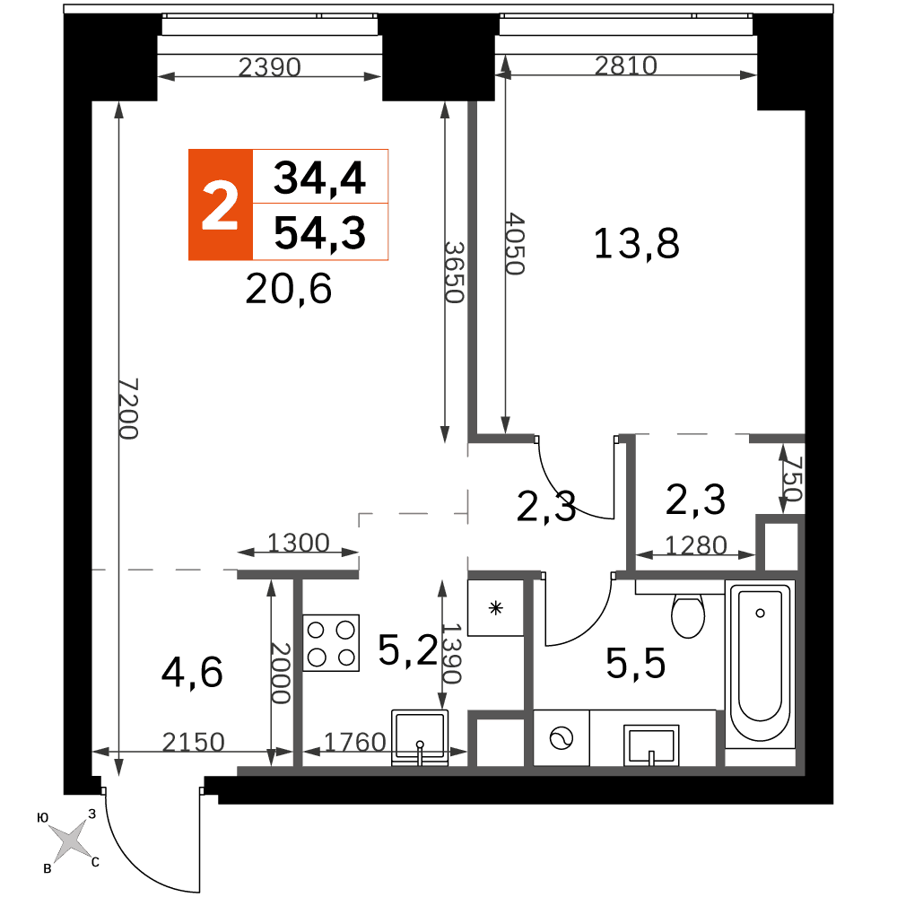 Amber City Москва — планировка 2