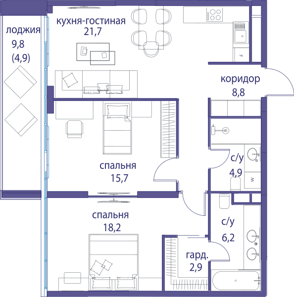 Остров, Остров.4 Москва — планировка 2
