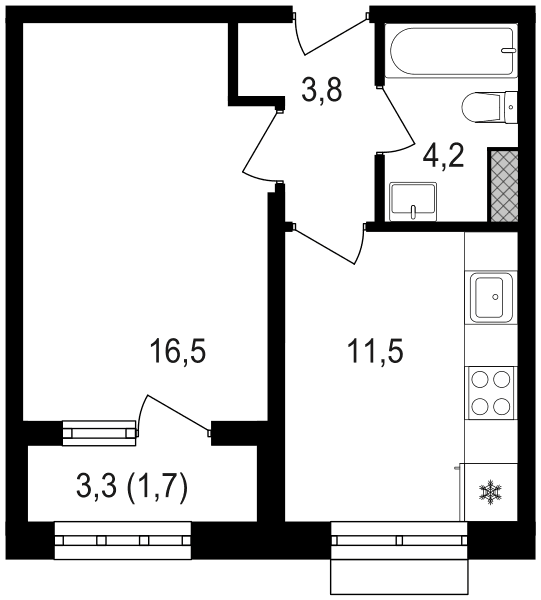 Михалковский Москва — планировка 1