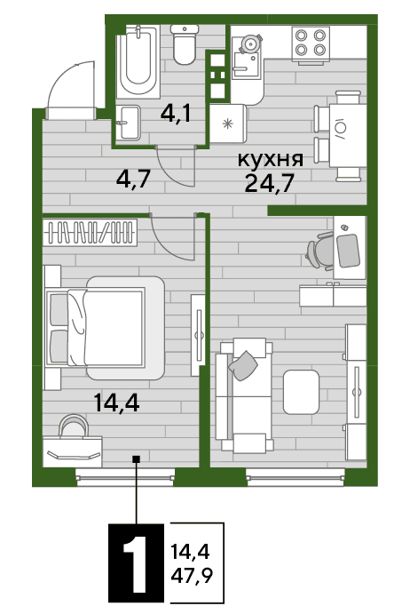 DOGMA PARK Краснодар — планировка 1