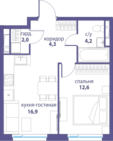 Символ, Независимость Москва — планировка 1