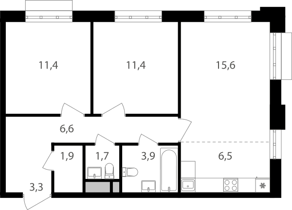 Михалковский Москва — планировка 3