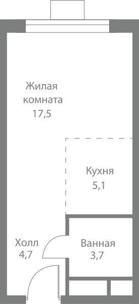 Stellar City Москва — планировка Студия