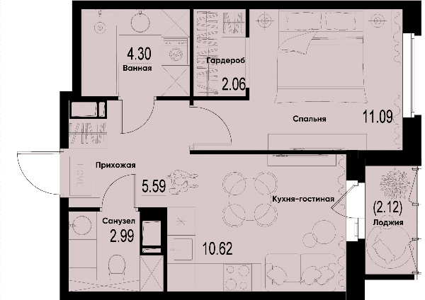 iD Murino III Санкт-Петербург — планировка 1