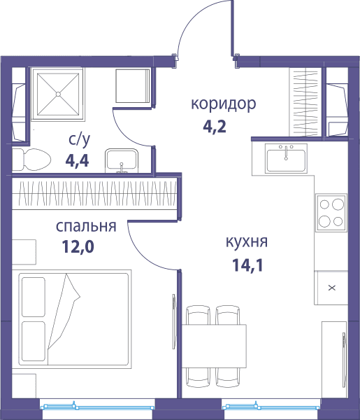 Символ, Независимость Москва — планировка 1