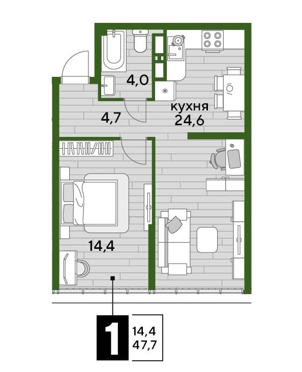 DOGMA PARK Краснодар — планировка 1