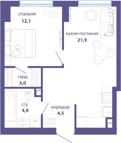 Событие, Событие 4 Москва — планировка 1
