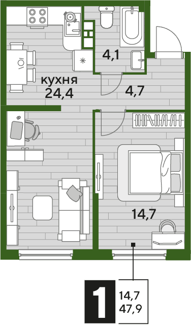 DOGMA PARK Краснодар — планировка 1