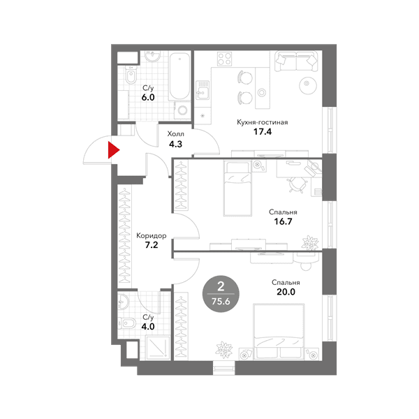 Voxhall Москва — планировка 2