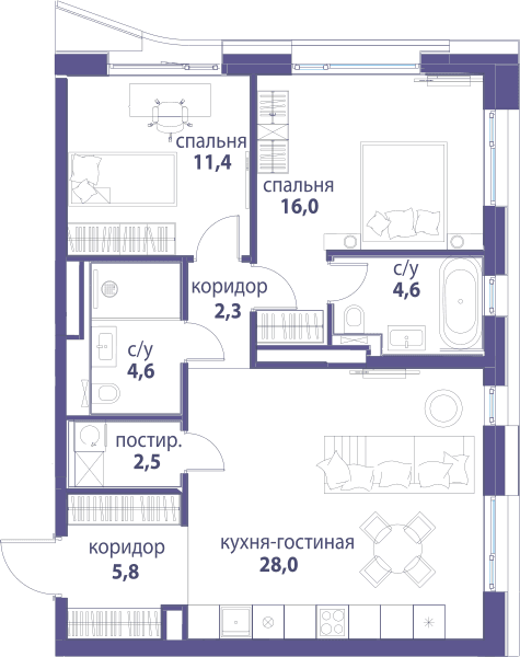 Символ, Вдохновение Москва — планировка 2