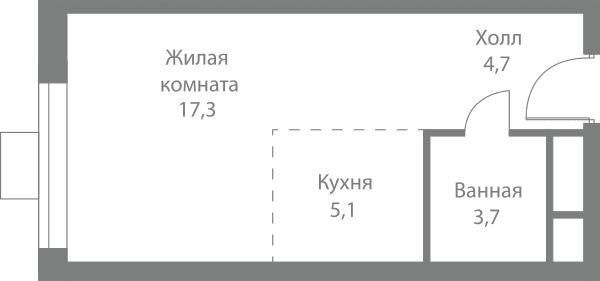 Stellar City Москва — планировка Студия