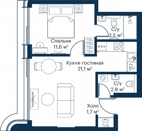 City Bay Москва — планировка 1