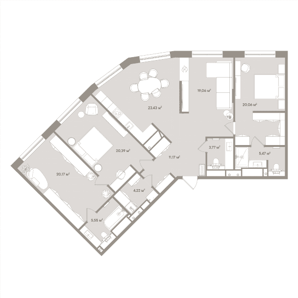 Doromille Москва — планировка 3