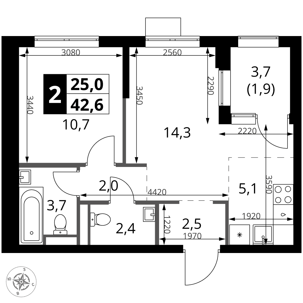 1-й Ясеневский Москва — планировка 2