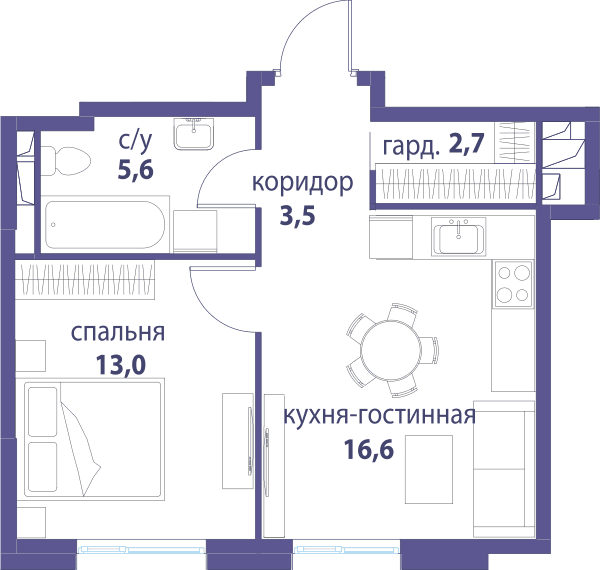 Символ, Вдохновение Москва — планировка 1