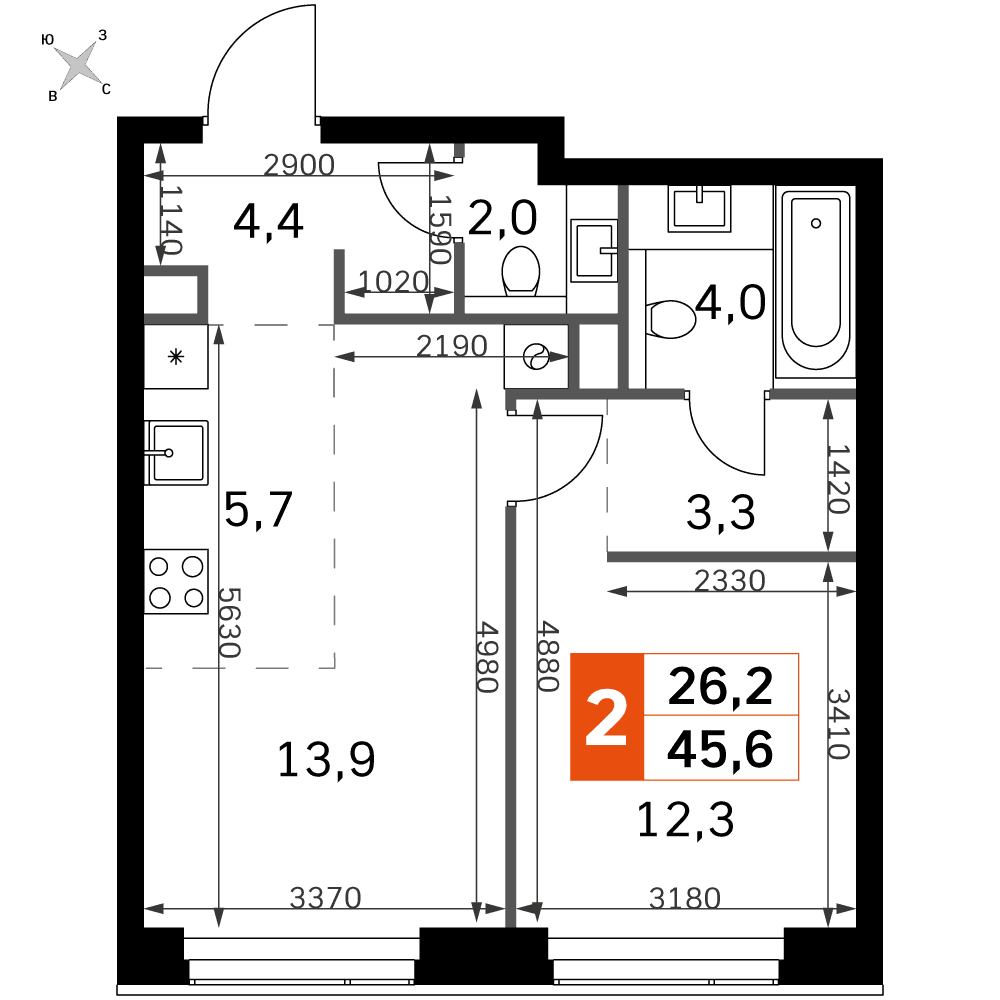 Amber City Москва — планировка 2