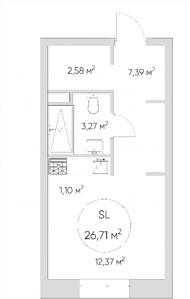 Nice loft Москва — планировка Студия