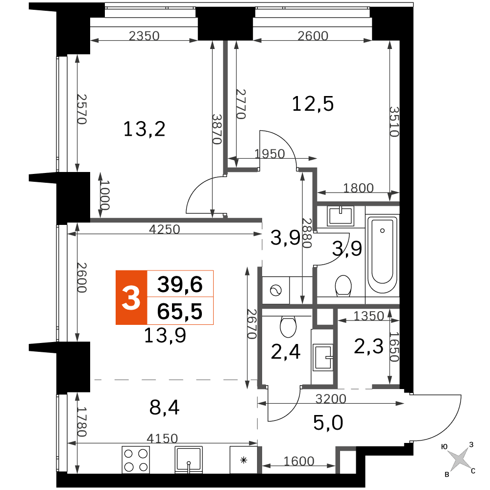 Amber City Москва — планировка 3