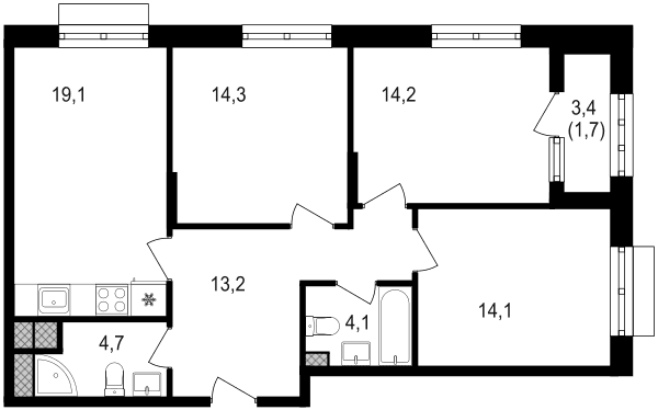 Михалковский Москва — планировка 3