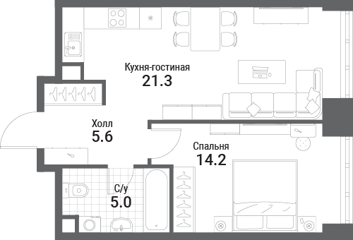 Nagatino i-Land Москва — планировка 1