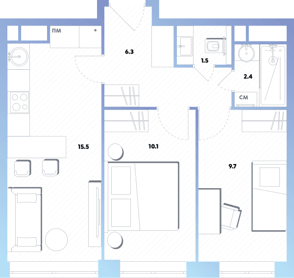 Balance Москва — планировка 2