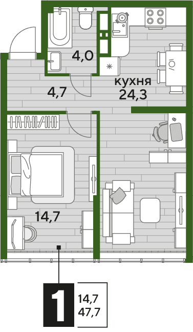 DOGMA PARK Краснодар — планировка 1