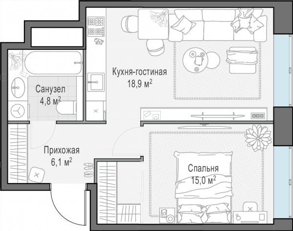 West Garden Москва — планировка 1