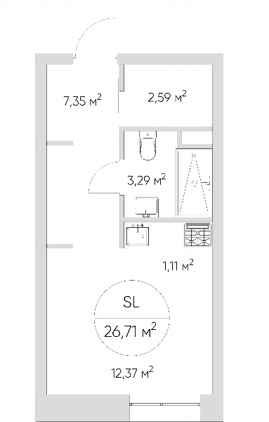 Nice loft Москва — планировка Студия