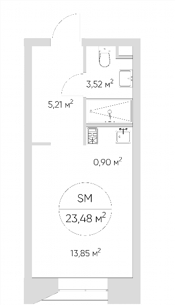 Nice loft Москва — планировка Студия